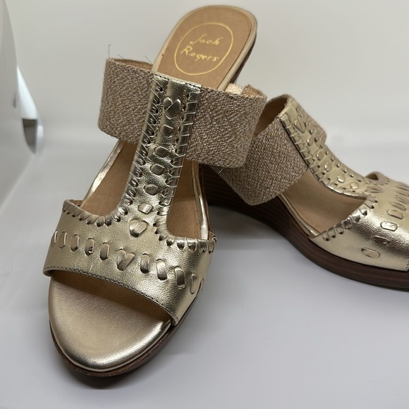 Jack Rogers Nora Wedge gold sandal - Picture 2 of 5